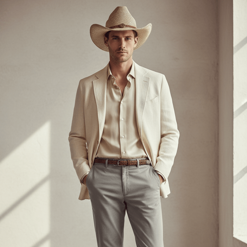 Chapeau Cowboy en Paille Estival