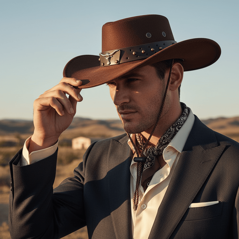 Chapeau Cowboy Marron