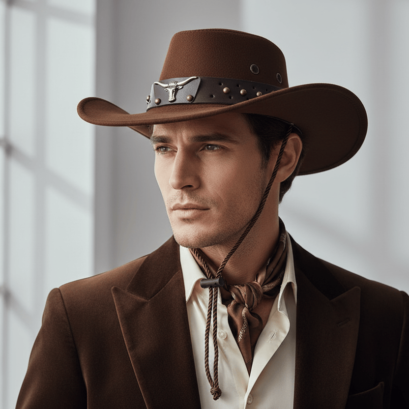 Chapeau Cowboy Marron