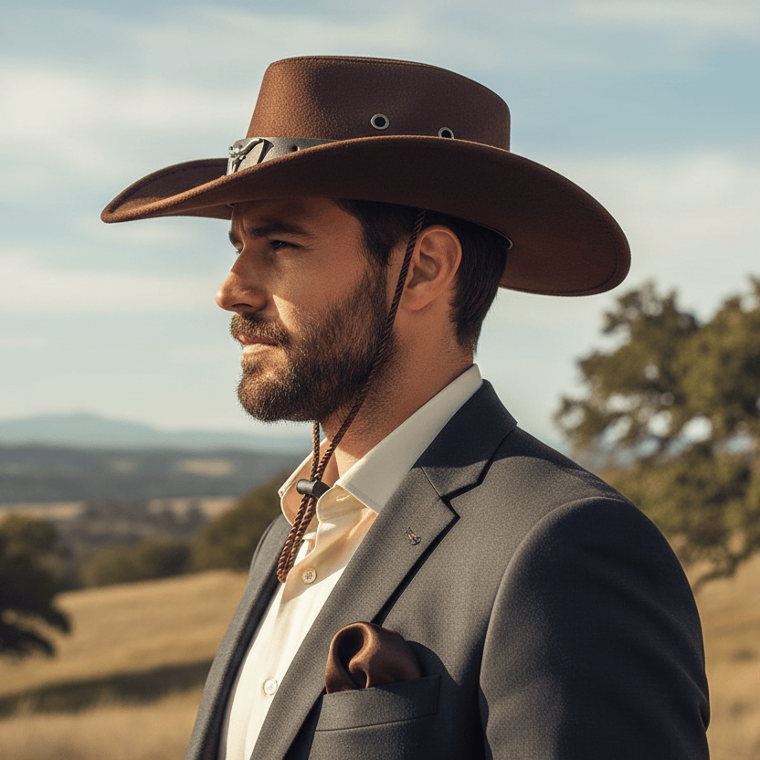 Chapeau Cowboy Marron