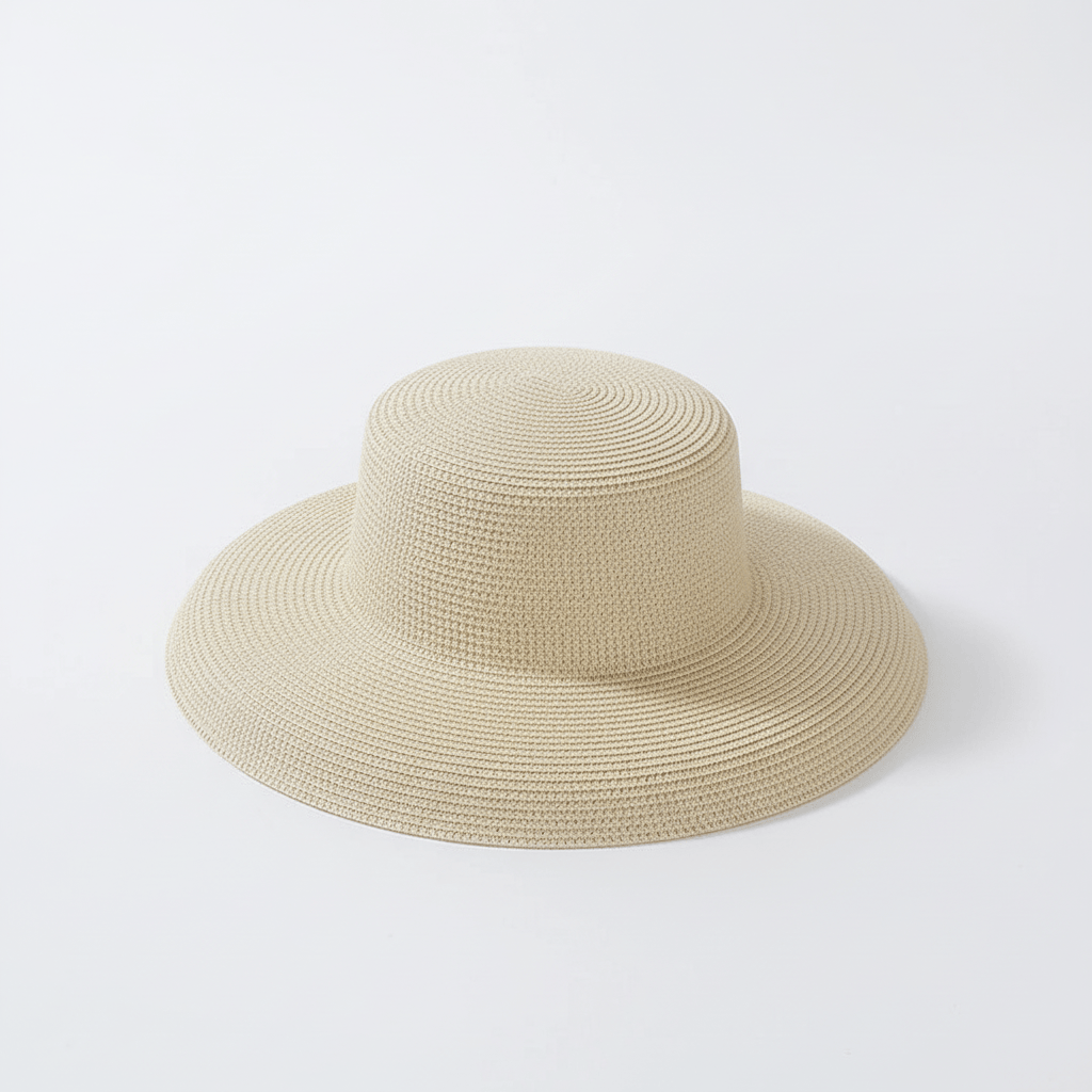 Chapeau de Paille à Large Bord Structuré