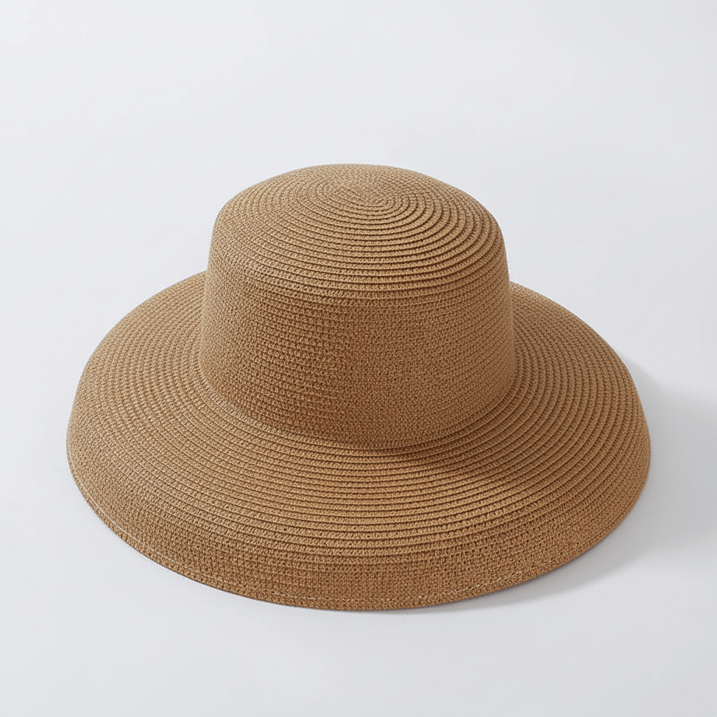 Chapeau de Paille à Large Bord Structuré