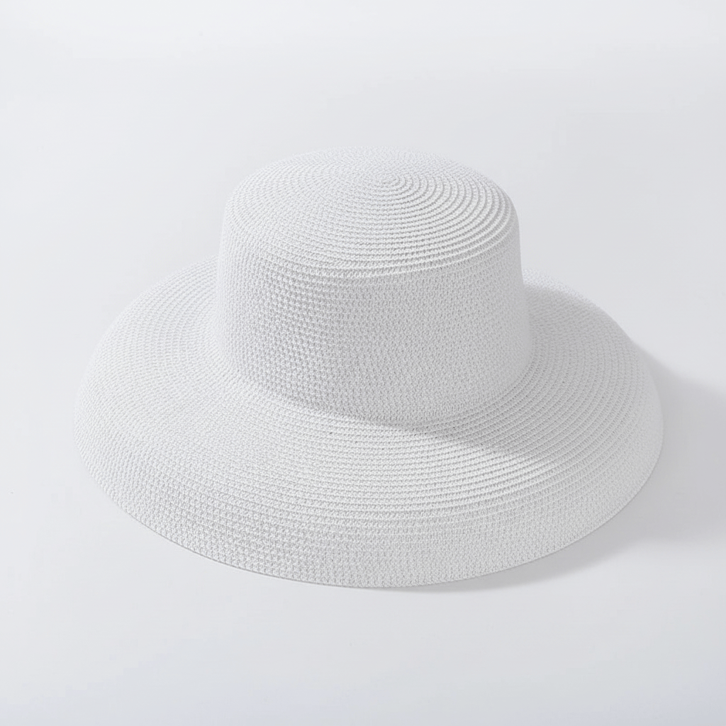 Chapeau de Paille à Large Bord Structuré