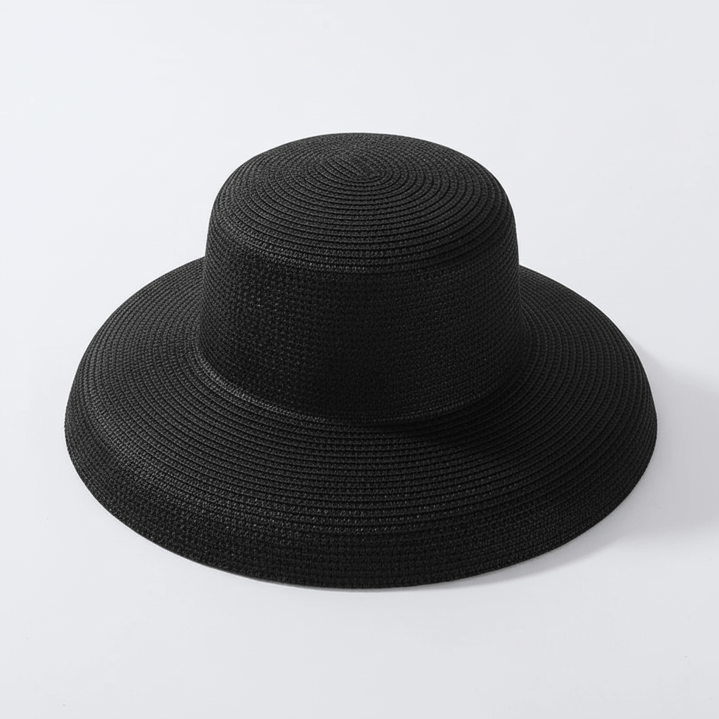 Chapeau de Paille à Large Bord Structuré