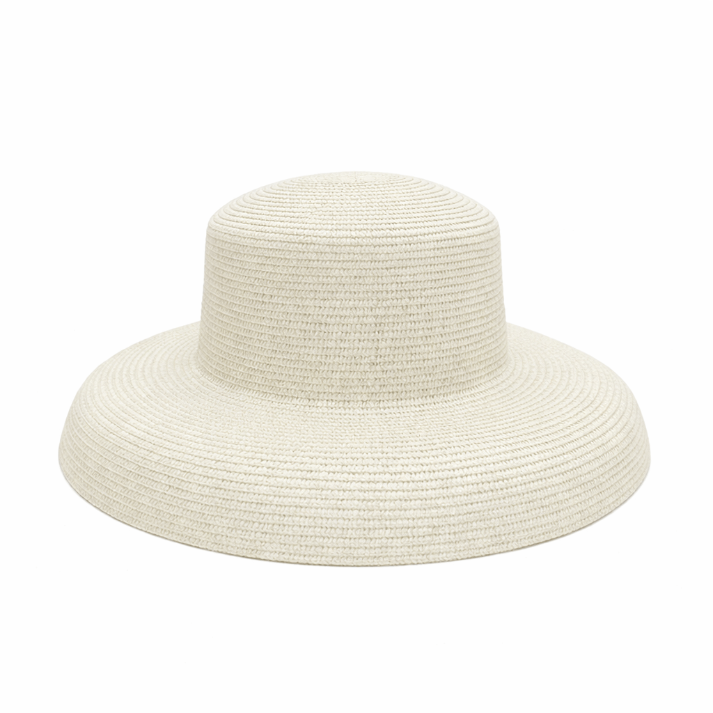Chapeau de Paille à Large Bord Structuré