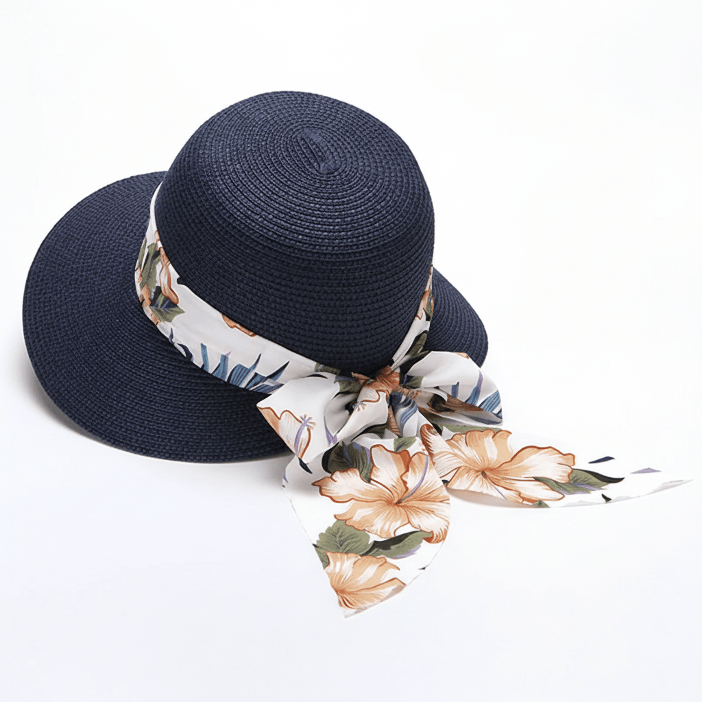 Chapeau de Paille à Larges Bords Tropical