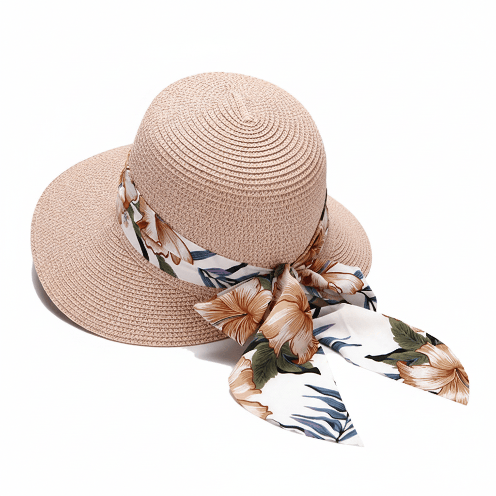 Chapeau de Paille à Larges Bords Tropical