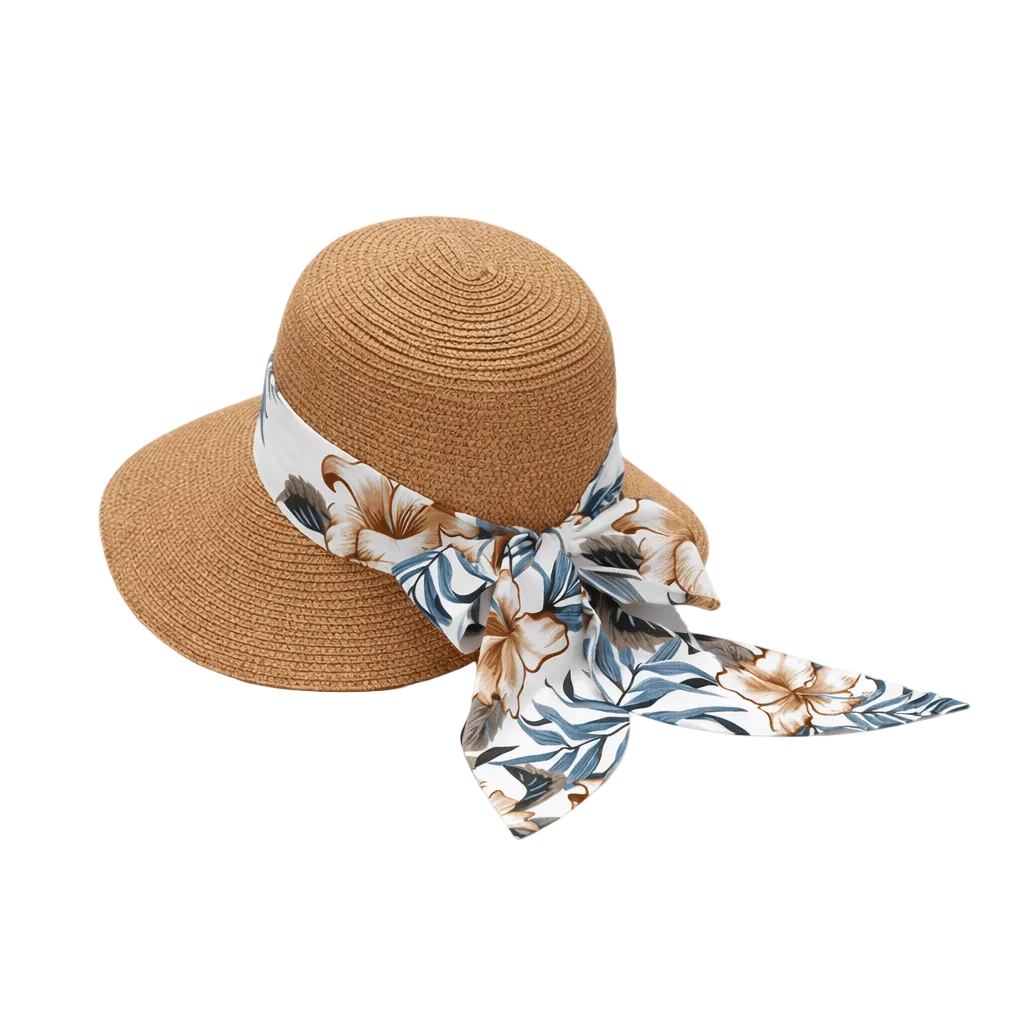 Chapeau de Paille à Larges Bords Tropical
