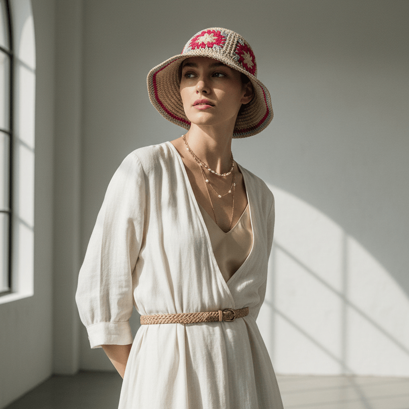Chapeau de Paille Bob Fleur