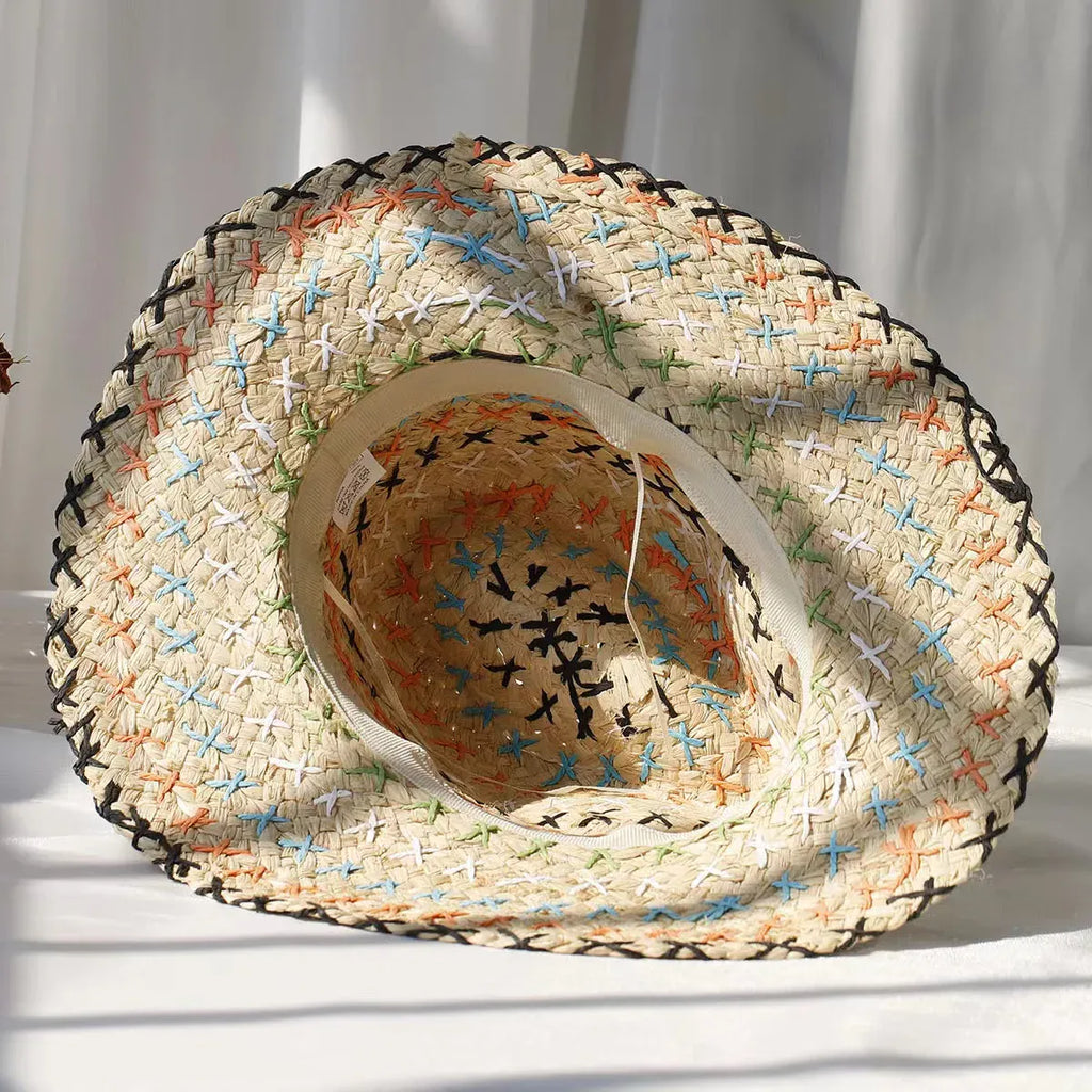 Chapeau de Paille Brodé Authentique