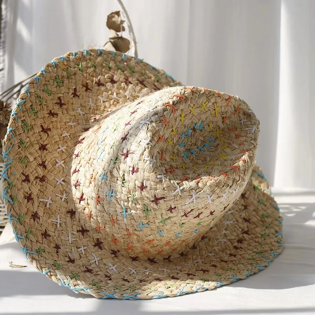 Chapeau de Paille Brodé Authentique