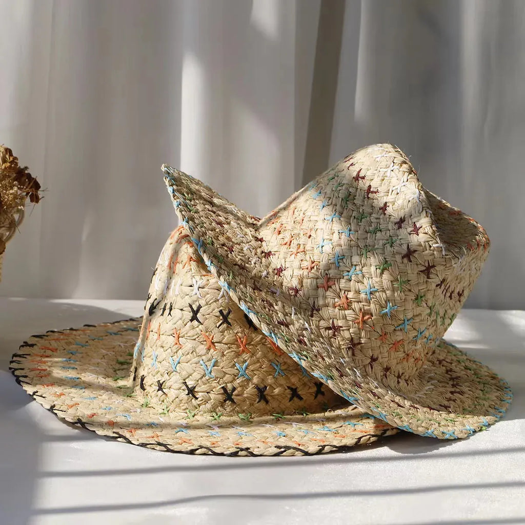 Chapeau de Paille Brodé Authentique