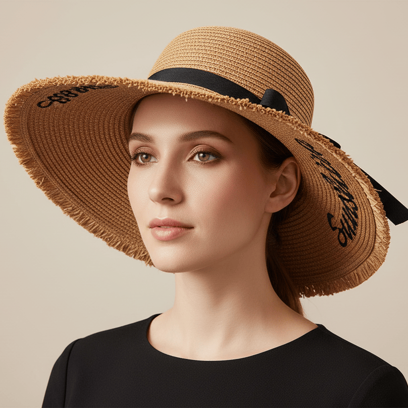 Chapeau de Paille Femme Pliable