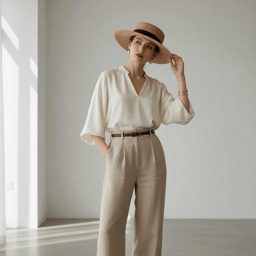 Chapeau de Paille Mixte Ajustable