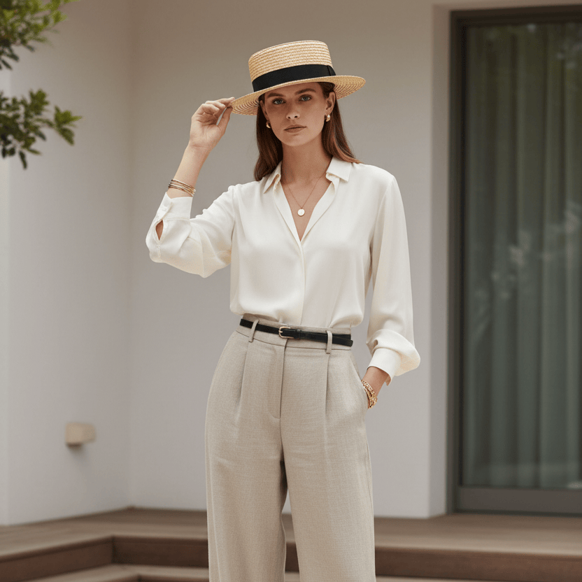 Chapeau de Paille Mode Canotier