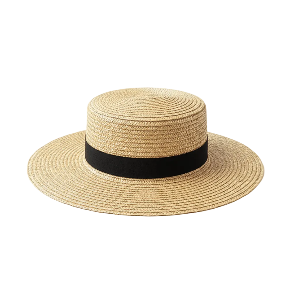 Chapeau de Paille Style Canotier