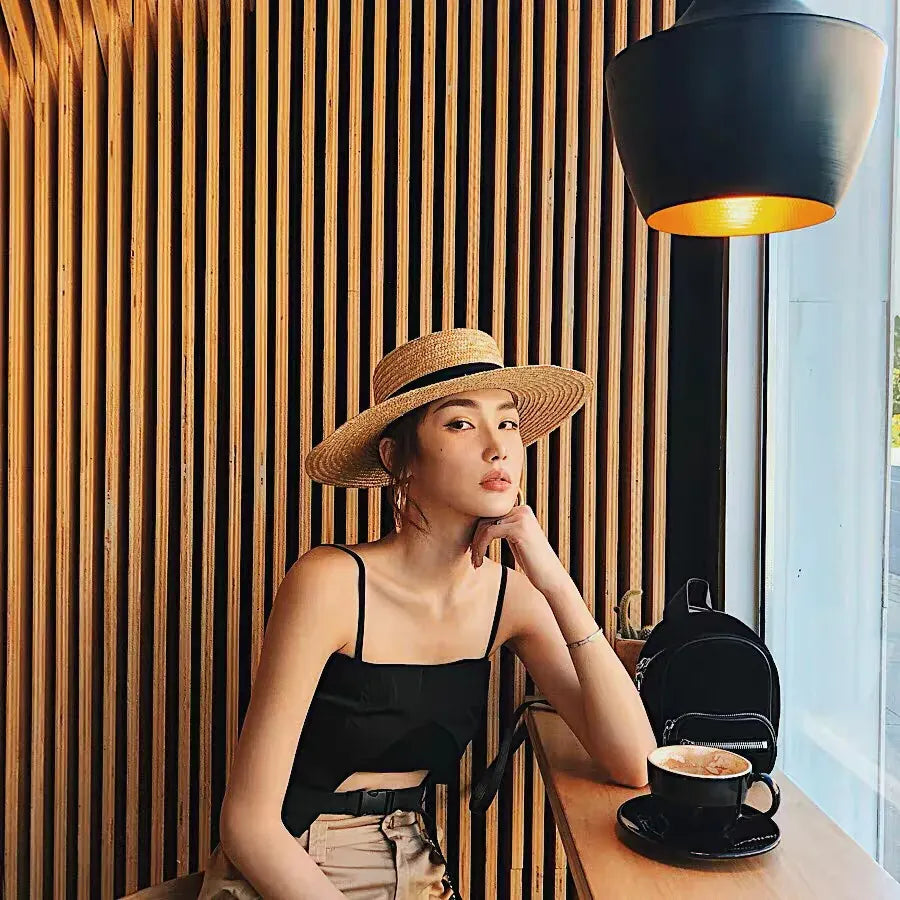 Chapeau de Paille Style Canotier