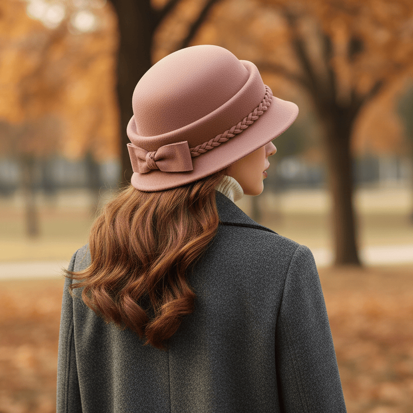 Chapeau en Laine Melon Cloche Femme
