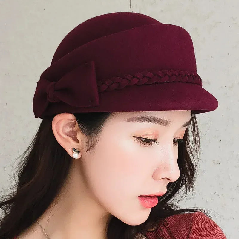 Chapeau en Laine Melon Cloche Femme