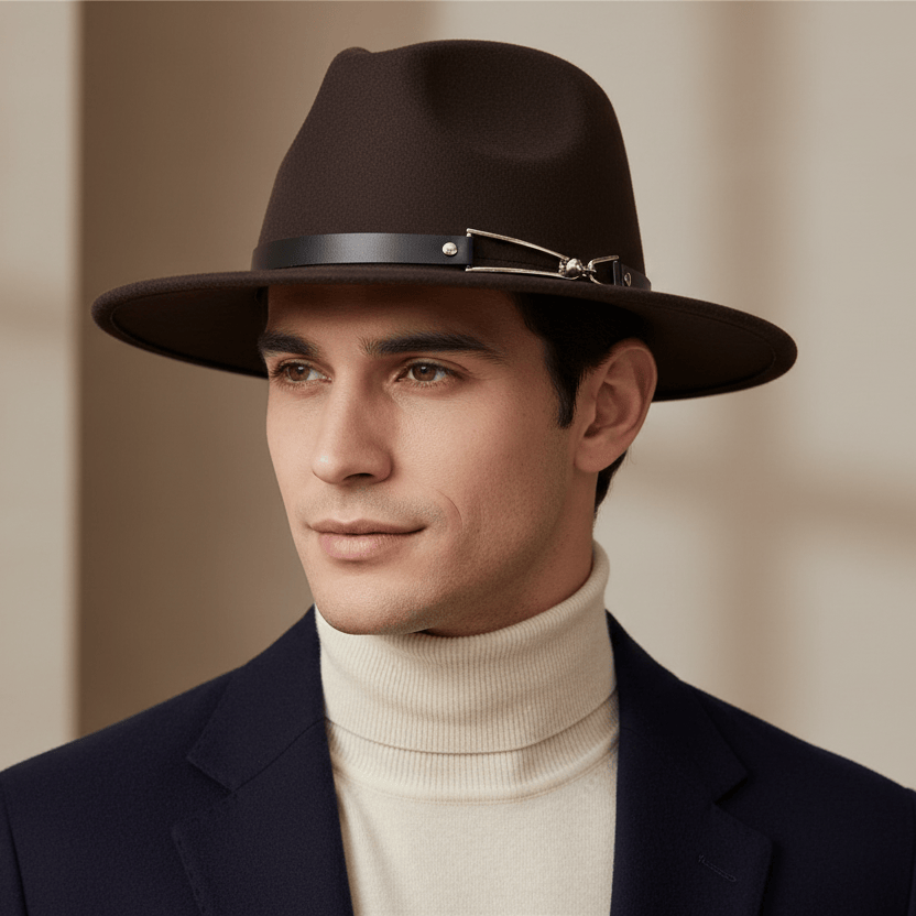 Chapeau Fedora Classy Chic Anneau Doré