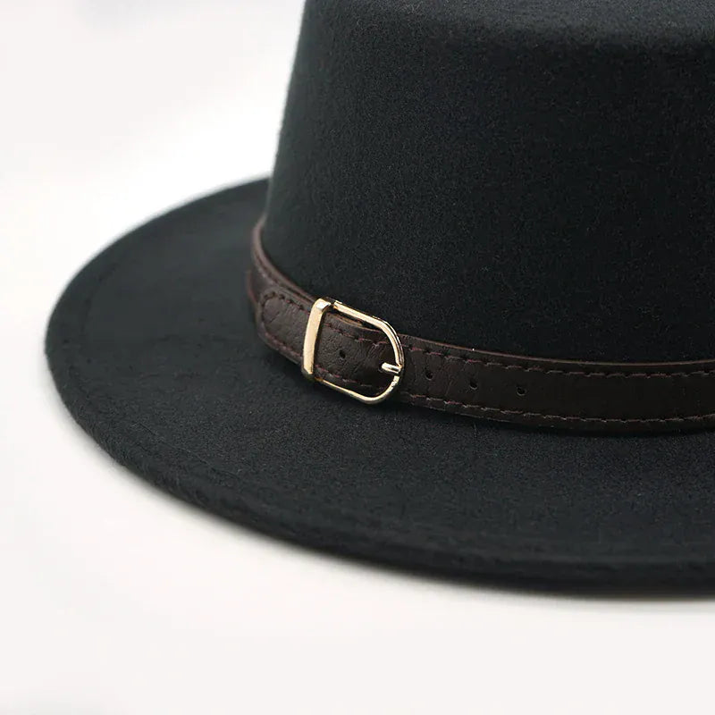 Chapeau Fedora Plat Classique Chic