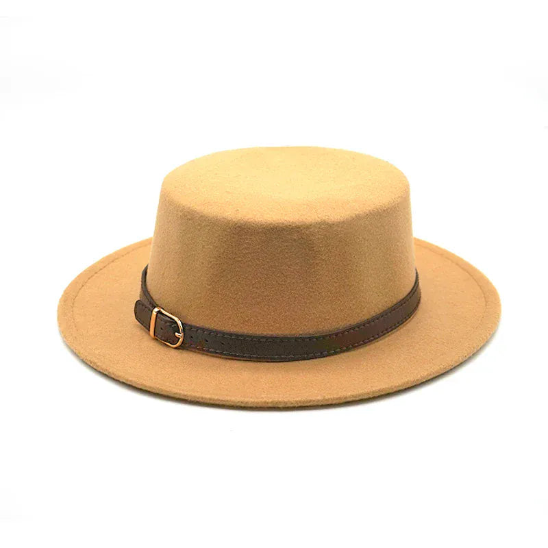 Chapeau Fedora Plat Classique Chic