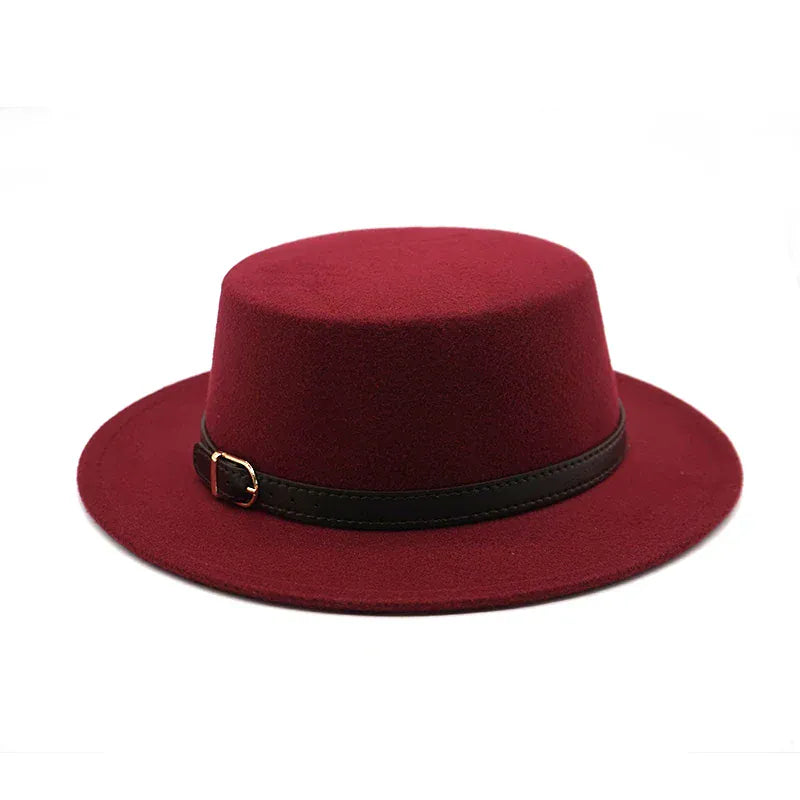 Chapeau Fedora Plat Classique Chic