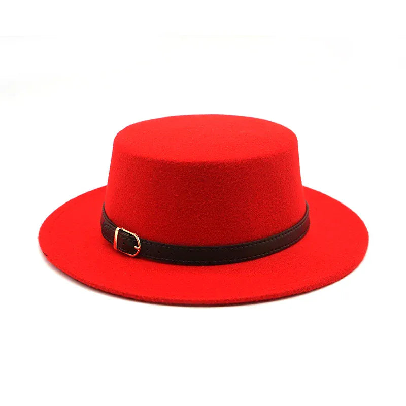 Chapeau Fedora Plat Classique Chic