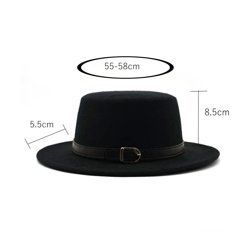 Chapeau Fedora Plat Classique Chic