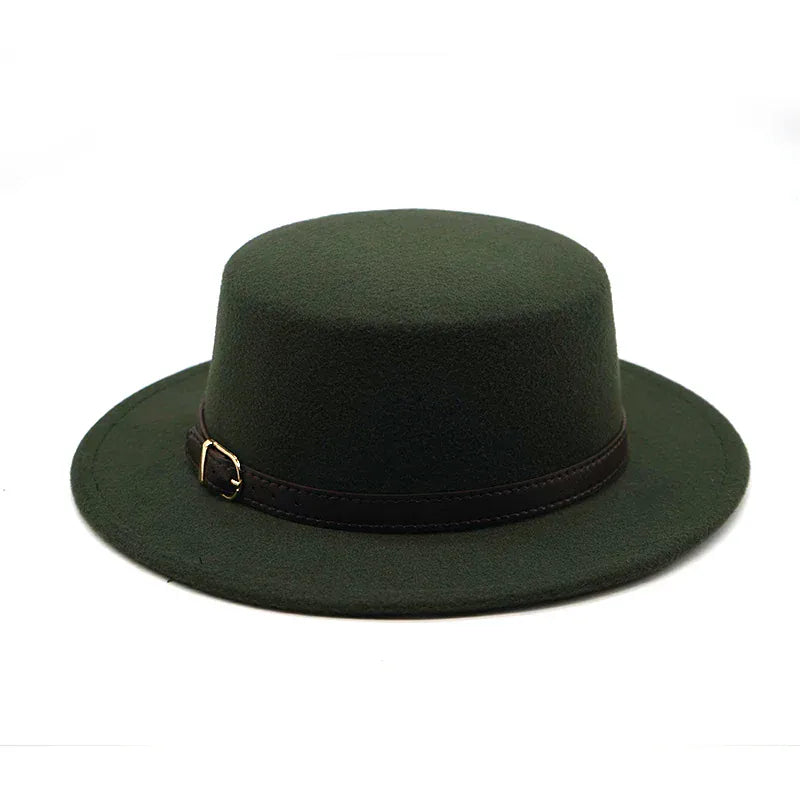 Chapeau Fedora Plat Classique Chic