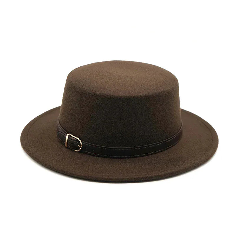 Chapeau Fedora Plat Classique Chic