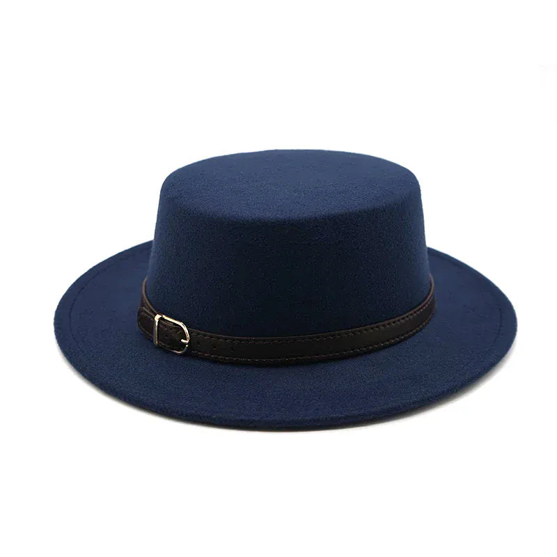 Chapeau Fedora Plat Classique Chic