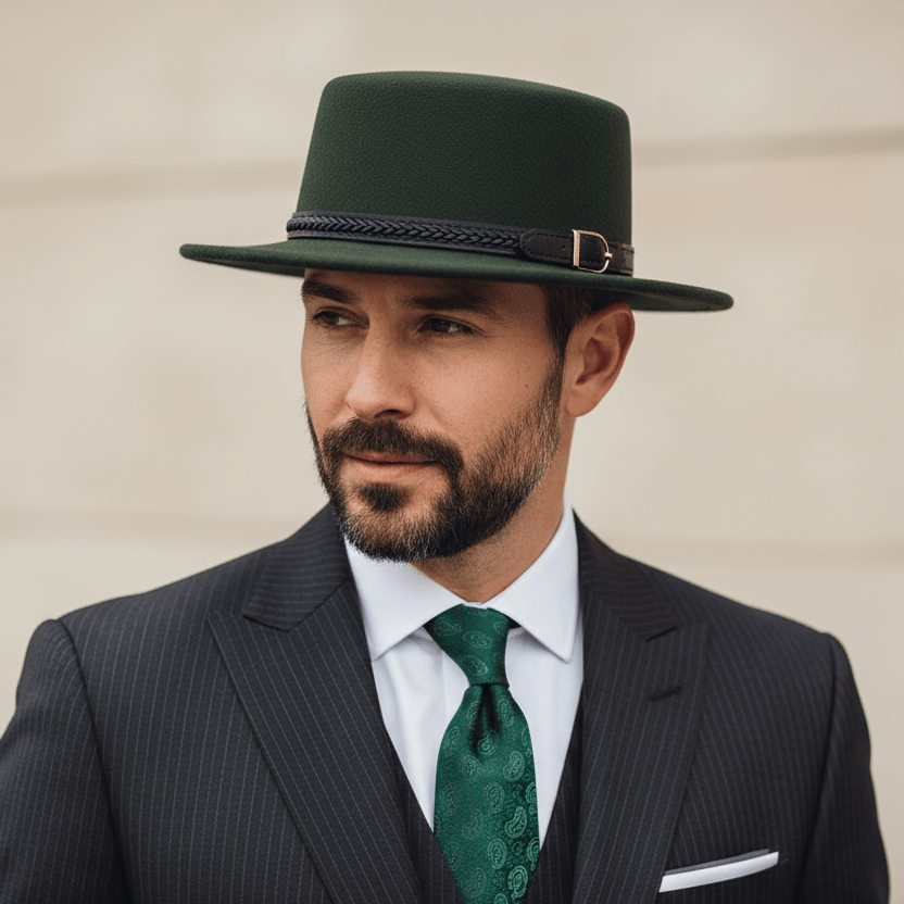Chapeau Fedora Plat Classique Chic