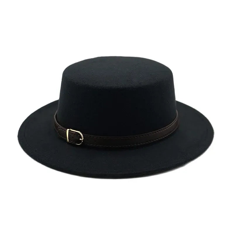 Chapeau Fedora Plat Classique Chic