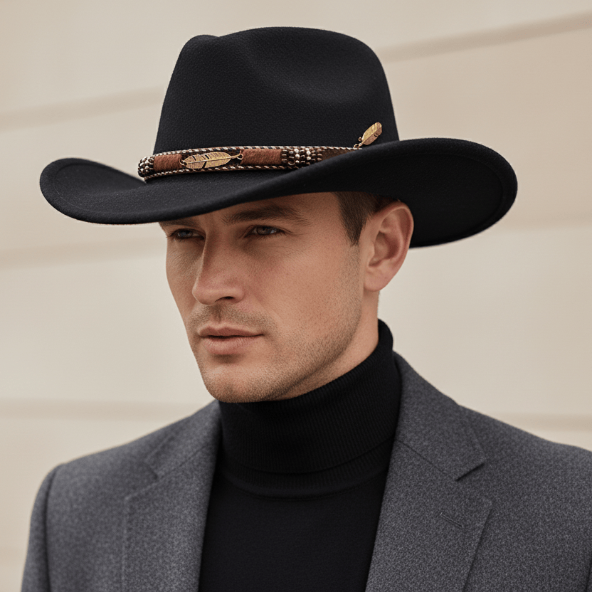 Chapeau Fedora Style British Plume