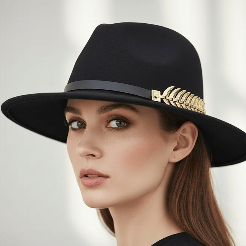 Chapeau Fedora Style Plume