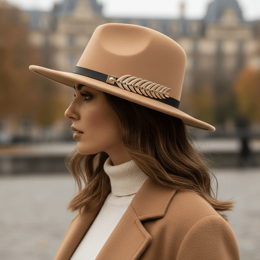 Chapeau Fedora Style Plume
