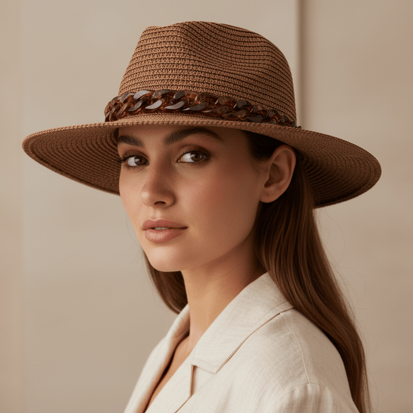 Chapeau Fedora Tressé