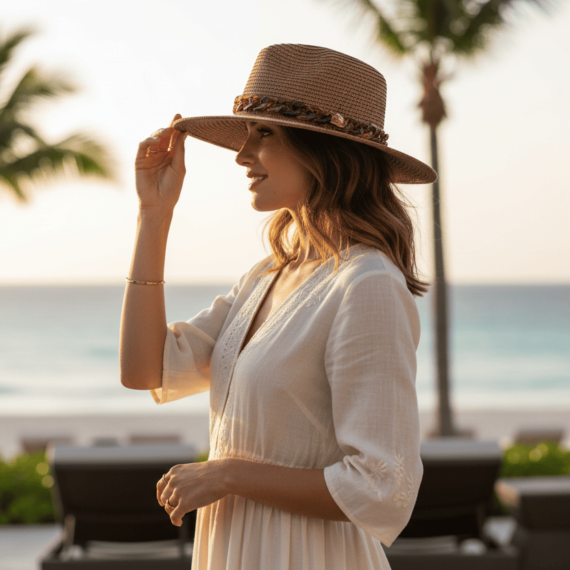 Chapeau Fedora Tressé