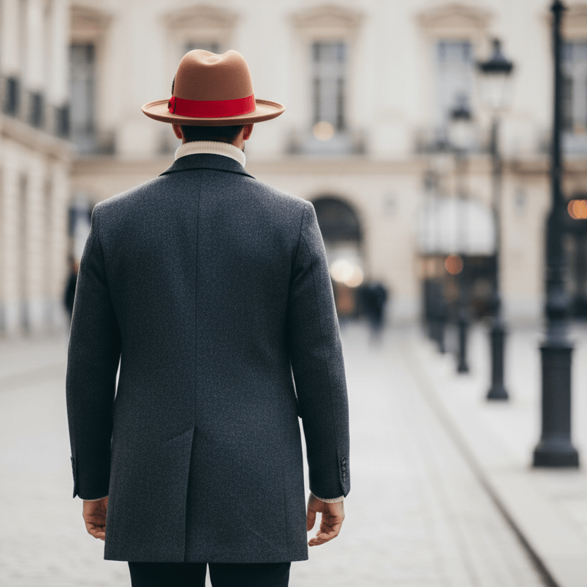Chapeau Melon Fedora Plume