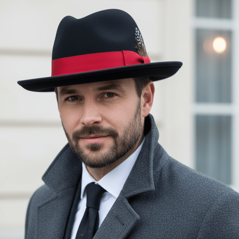 Chapeau Melon Fedora Plume