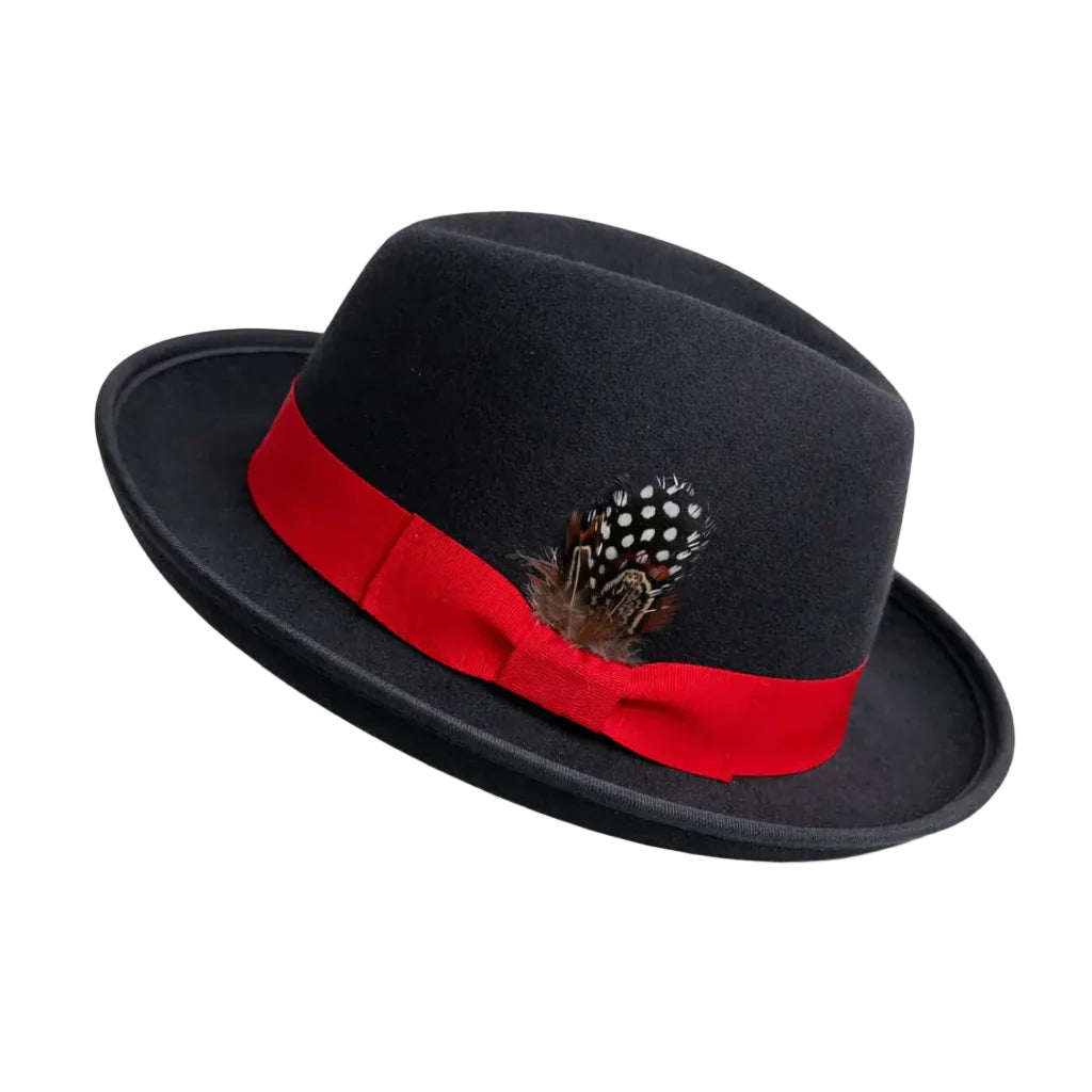 Chapeau Melon Fedora Plume