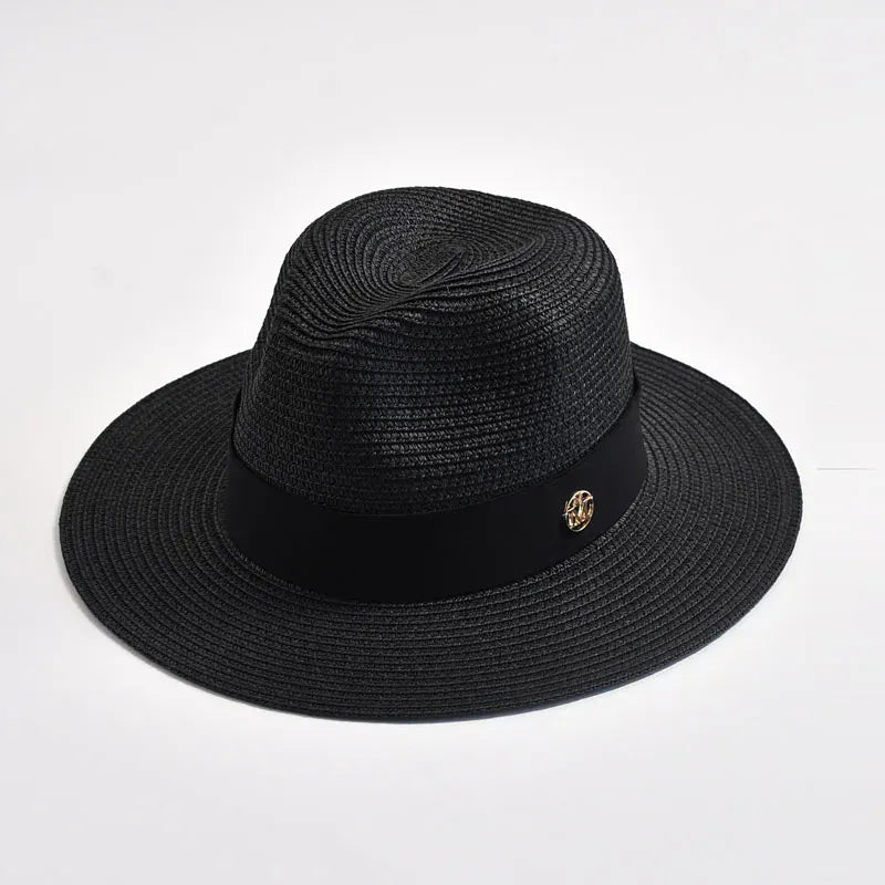 Chapeau Panama Classique Bande Contrastée