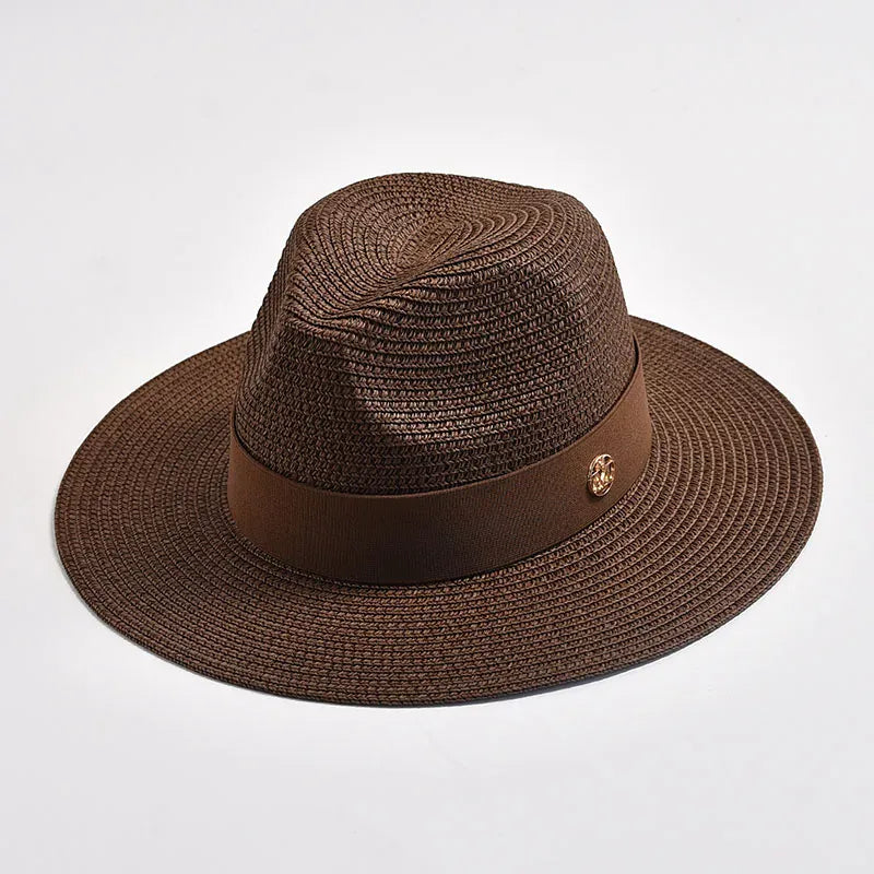Chapeau Panama Classique Bande Contrastée