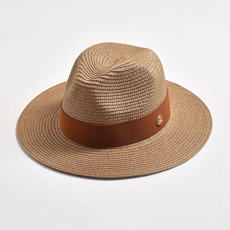 Chapeau Panama Classique Bande Contrastée