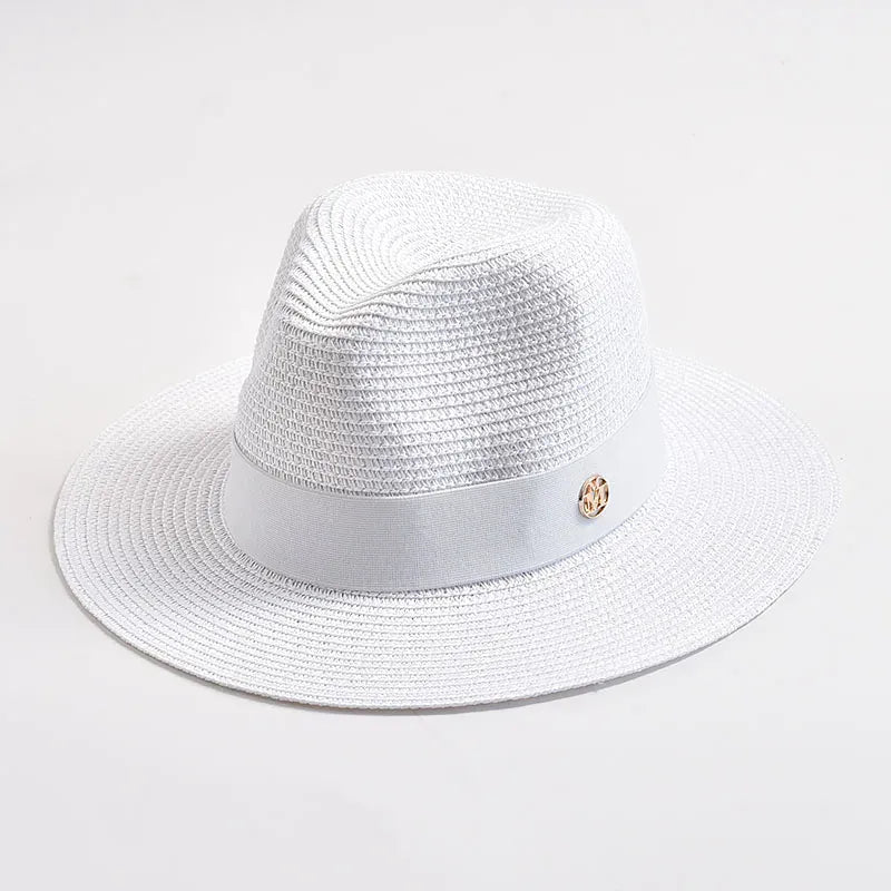 Chapeau Panama Classique Bande Contrastée