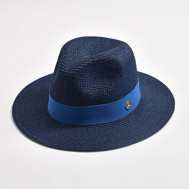 Chapeau Panama Classique Bande Contrastée