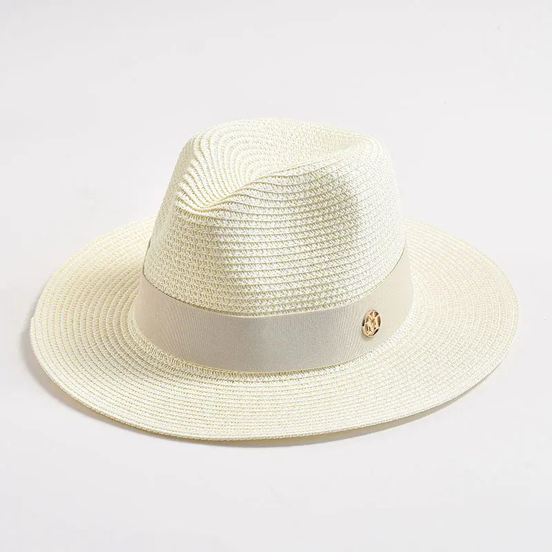 Chapeau Panama Classique Bande Contrastée