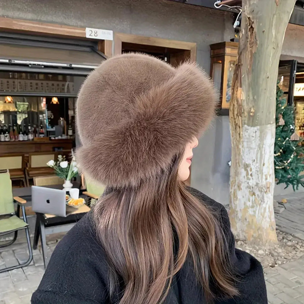 Chapka en fourrure Bonnet femme