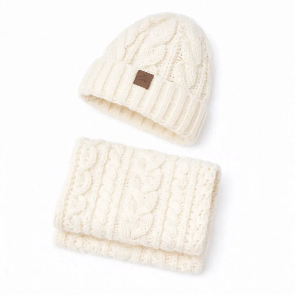Ensemble Bonnet Femme et Écharpe Tricoté